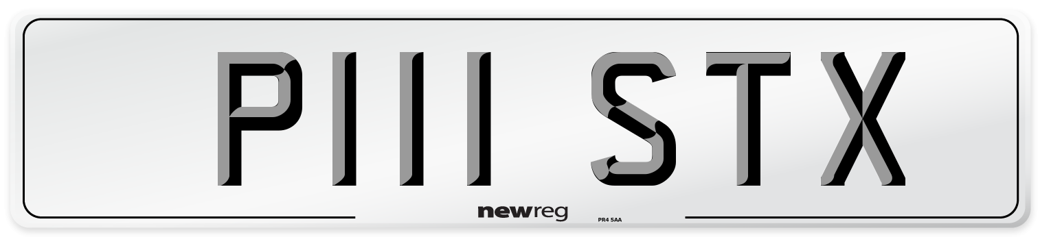 P111 STX Number Plate from New Reg